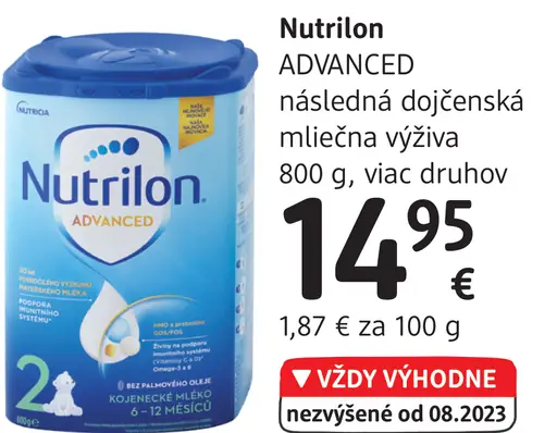 Nutrilon ADVANCED následná dojčenská mliečna výživa
