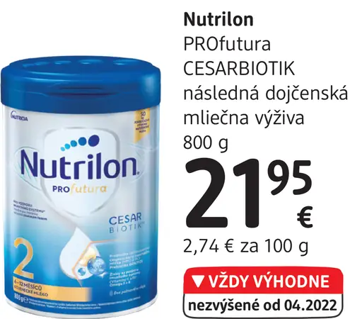 Nutrilon Profutura CESARBIOTIK následná dojčenská mliečna výživa