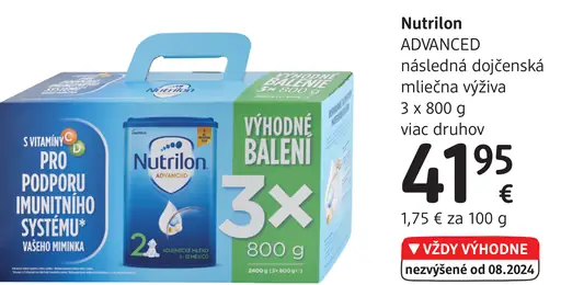 Nutrilon ADVANCED následná dojčenská mliečna výživa