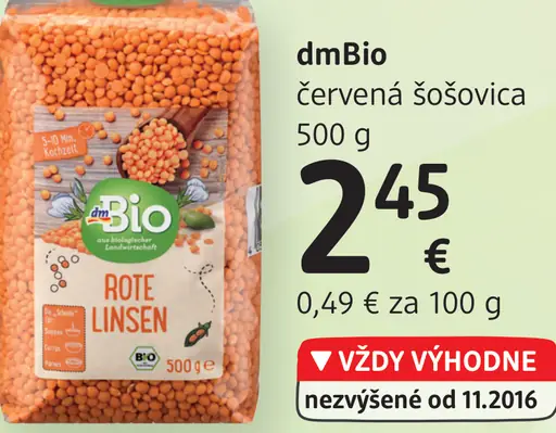 DmBio červená šošovica
