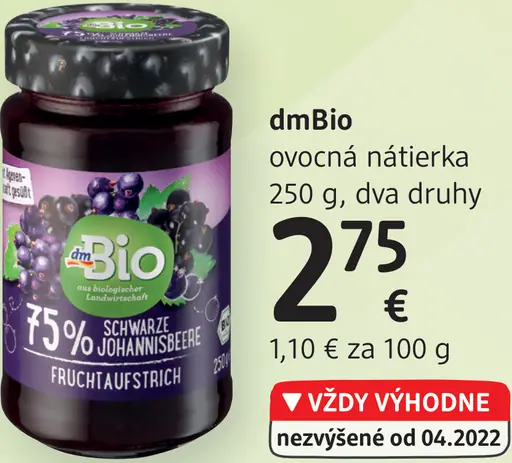 DmBio ovocná nátierka Fruchtaufstrich