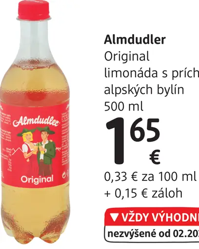 Almdudler Original limonáda s príchuťou alpských bylín