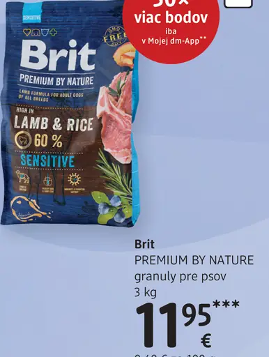 Brit PREMIUM BY NATURE granuly pre psov