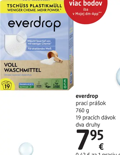 Everdrop prací prášok