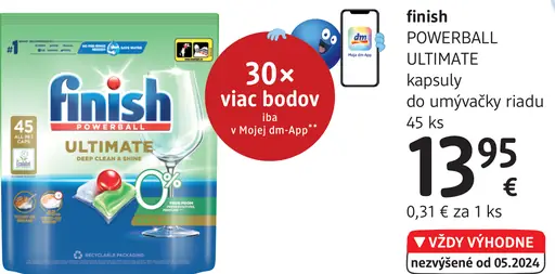 Finish Powerball Ultimate All in 1 Regular kapsuly do umývačky riadu