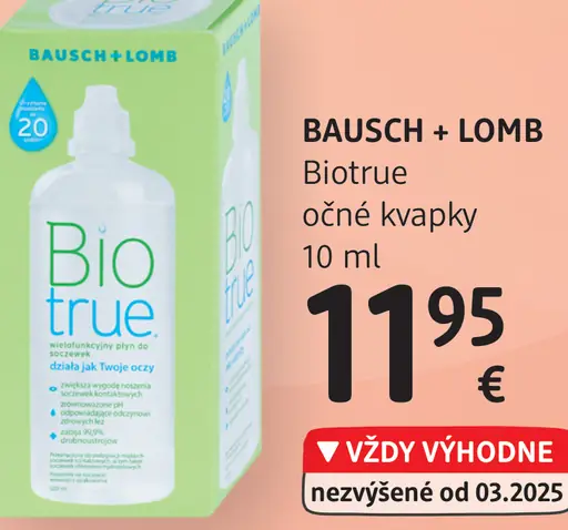 BAUSCH + LOMB Biotrue očné kvapky