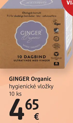 GINGER Organic hygienické vložky
