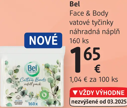 Bel Face & Body vatové tyčinky náhradné náplň