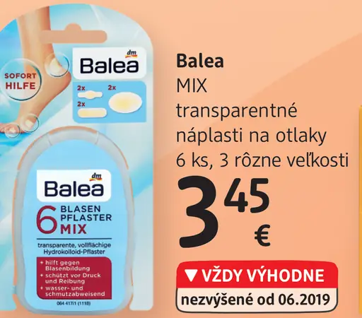 Balea MIX transparentné náplasti na otlaky