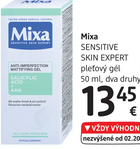 Mixa Sensitive Skin Expert pleťový gél