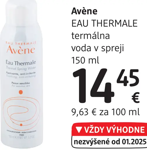 Avène Eau Thermale termálna voda v spreji