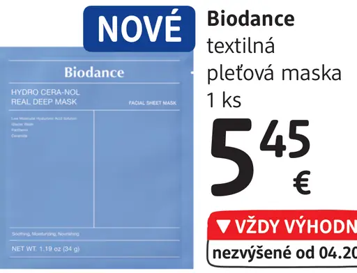 Biodance textilná pleťová maska