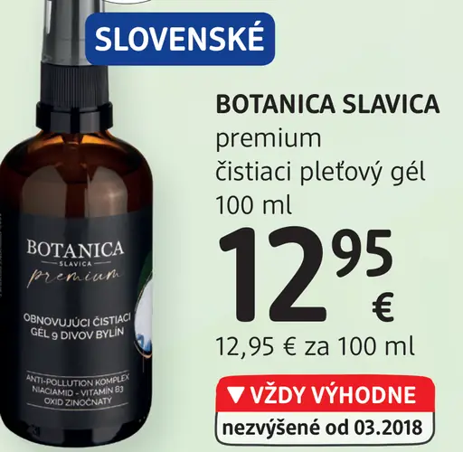 Botanica Slavica premium čistiaci pleťový gél