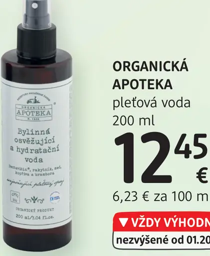 Organická Apoteka pleťová voda