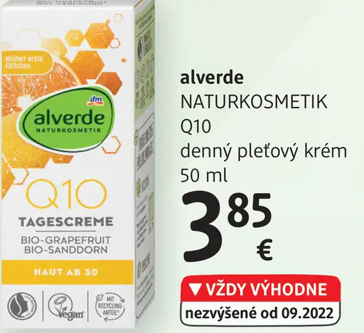 Alverde NATURKOSMETIK Q10 denný pleťový krém