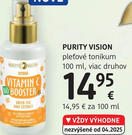 Purity Vision pleťové tonikum