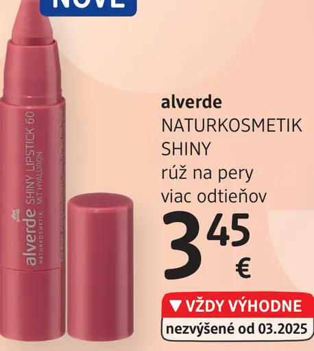 Alverde NaturKosmetik Shiny rúž na pery