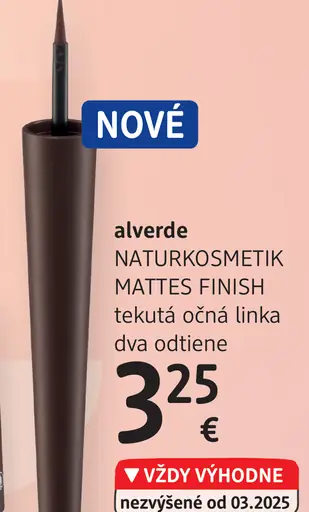 Alverde NaturKosmetik Mattes Finish tekutá očná linka