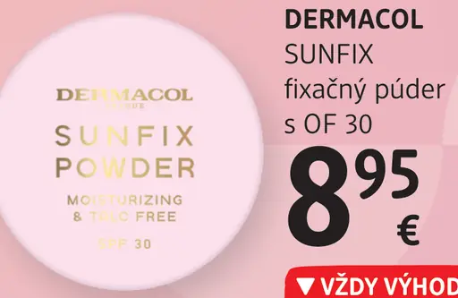 DERMACOL SUNFIX fixačný púder s OF 30
