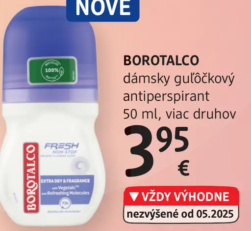 Borotalco dámsky guľôčkový antiperspirant