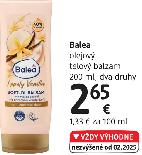 Balea olejový telový balzam