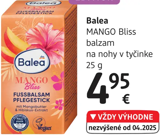 Balea Mango Bliss balzam na nohy v tyčinke