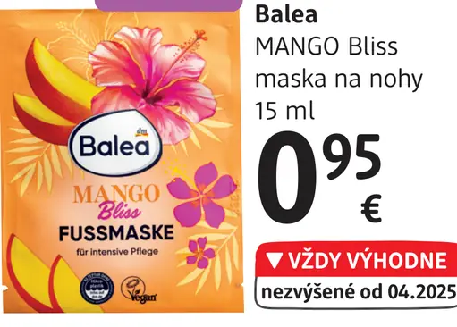 Balea Mango Bliss maska na nohy