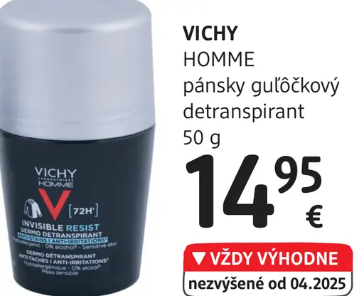 Vichy Homme pánsky guľôčkový detranspirant