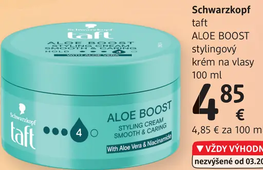 Schwarzkopf taft Aloe Boost stylingový krém na vlasy