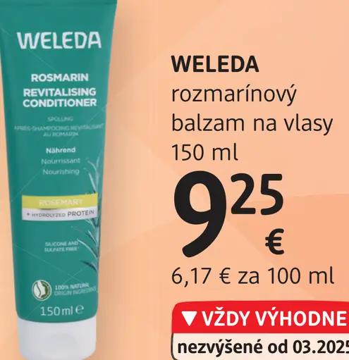 WELEDA rozmarínový balzam na vlasy