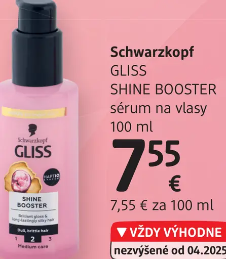 Schwarzkopf Gliss Shine Booster sérum na vlasy