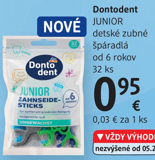 Dontodent JUNIOR detské zubné špáradlá