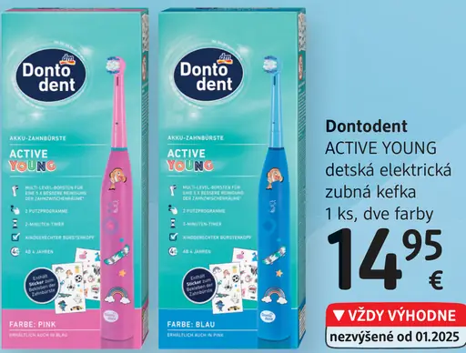 Dontodent ACTIVE YOUNG detská elektrická zubná kefka