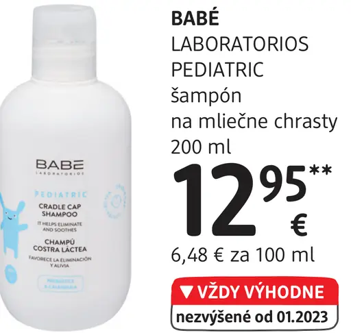 BABÉ Laboratorios Pediatric Šampón na mliečne chrasty