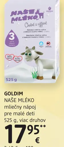 GOLDIM NAŠE MLÉKO mléčný nápoj