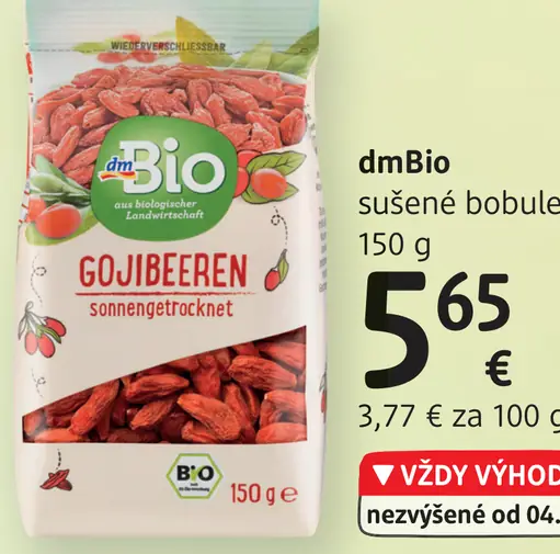 DmBio sušené bobule Goji