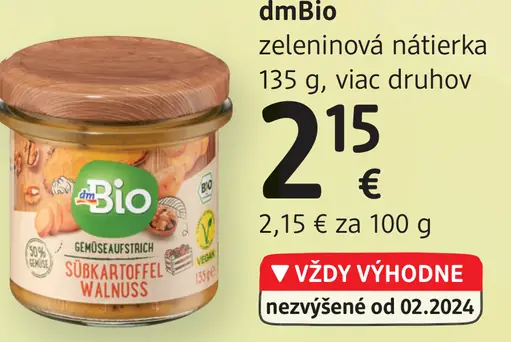 DmBio zeleninová nátierka