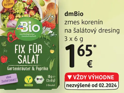 DmBio zmes korenín na šalátový dressing
