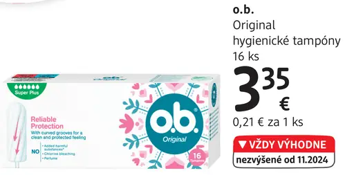 O.b. Original hygienické tampóny