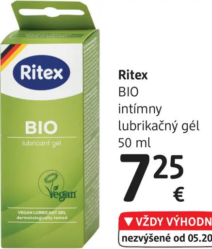 Ritex BIO lubrikačný gél