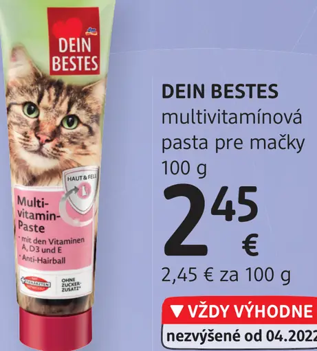 DEIN BESTES multivitamínová pasta pre mačky