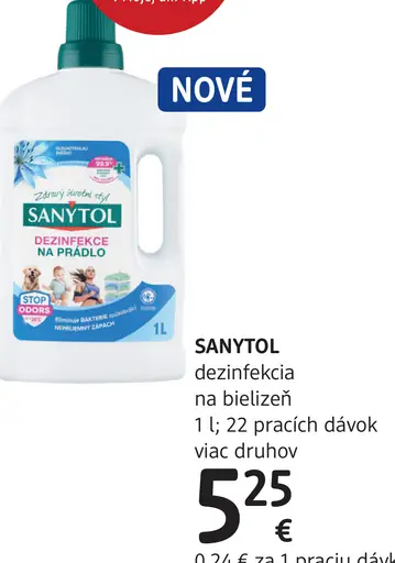 Sanytol dezinfekcia na bielizeň