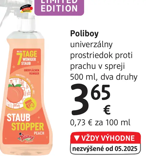 Poliboy univerzálny prostriedok proti prachu v spreji