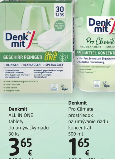 Denkmit ALL IN ONE tablety do umývačky riadu