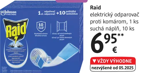 Raid elektrický odparovač komáre