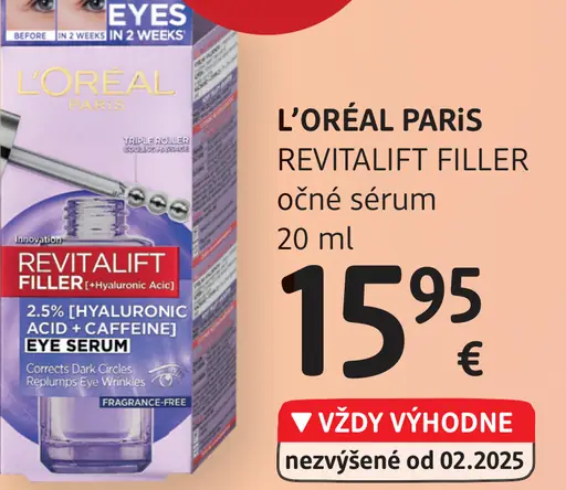 L'Oréal Paris Revitalift Filler očné sérum