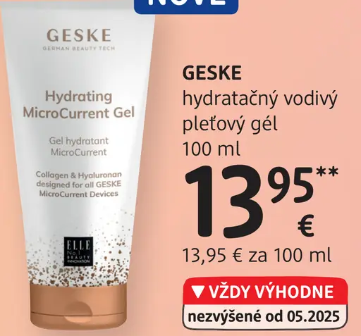 Geske hydratačný vodivý pleťový gél