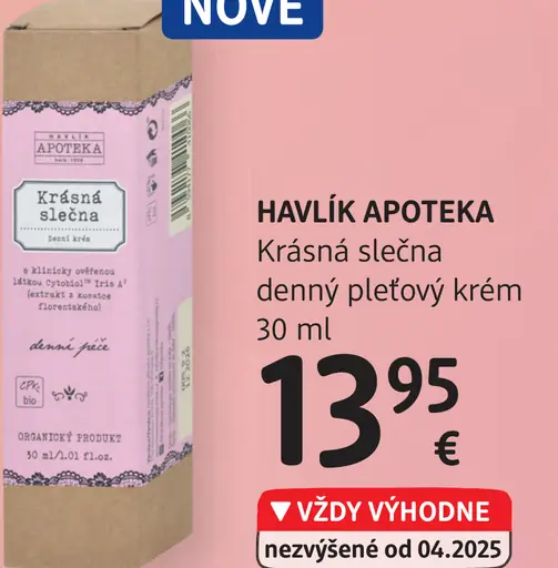 HAVLÍK APOTEKA Krásna slečna denný pleťový krém