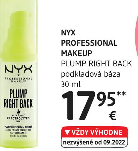 NYX Professional Makeup Plump Right Back podkladová báza