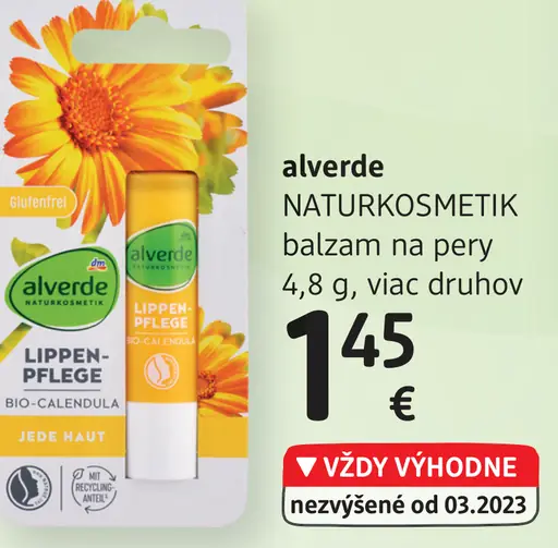 Alverde NATURKOSMETIK balzam na pery